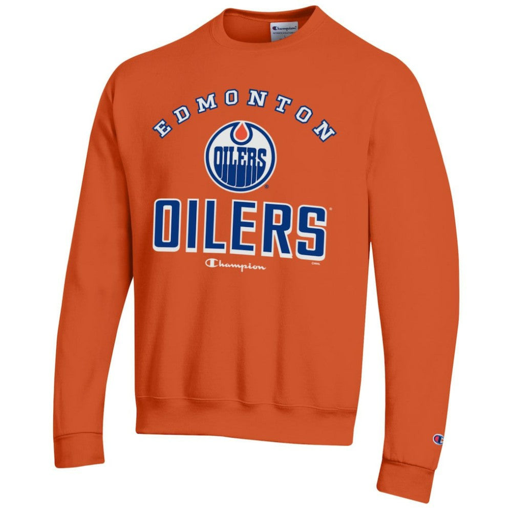 Edmonton Oilers Champion Eco Powerblend Crewneck Sweatshirt - Orange - NHL 201078086