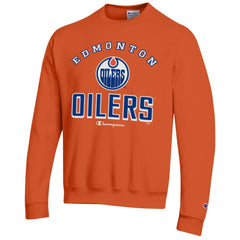 Edmonton Oilers Champion Eco Powerblend Crewneck Sweatshirt - Orange - NHL 201078086