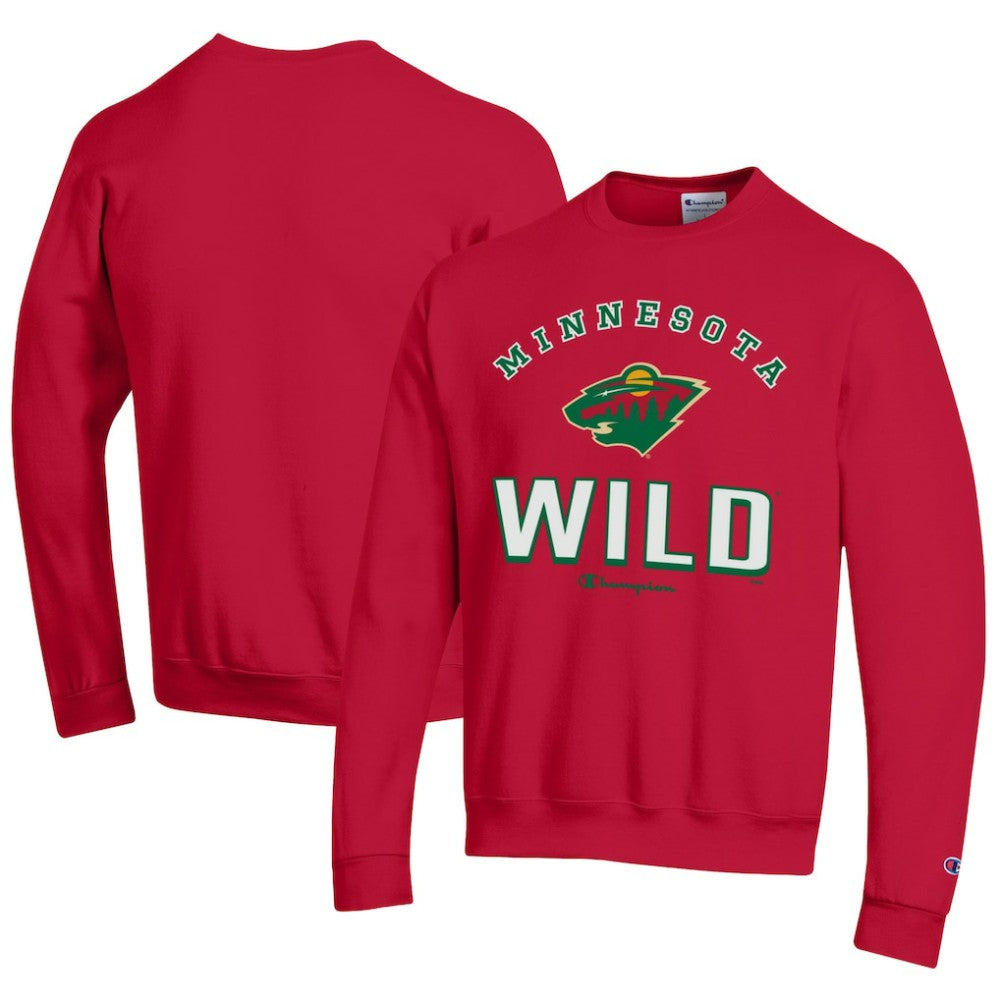 Minnesota Wild Champion Eco Powerblend Crewneck Sweatshirt - Red - NHL 201078089