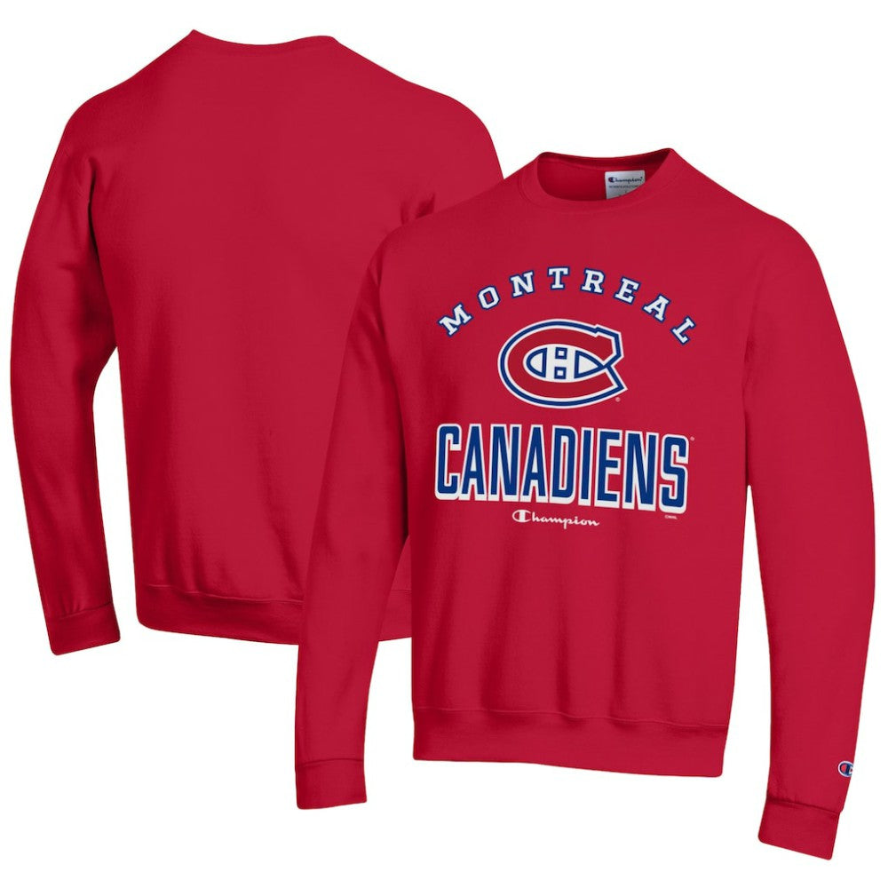 Montreal Canadiens Champion Eco Powerblend Crewneck Sweatshirt - Red - NHL 201078090