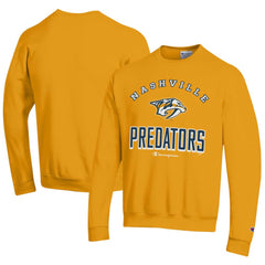 Nashville Predators Champion Eco Powerblend Crewneck Sweatshirt - Gold - NHL 201078091
