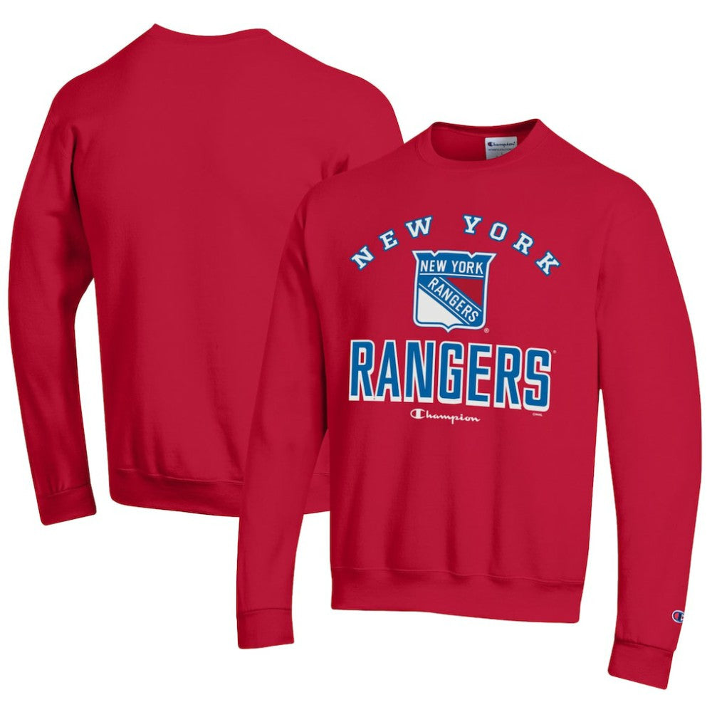 New York Rangers Champion Eco Powerblend Crewneck Sweatshirt - Red - NHL 201078094