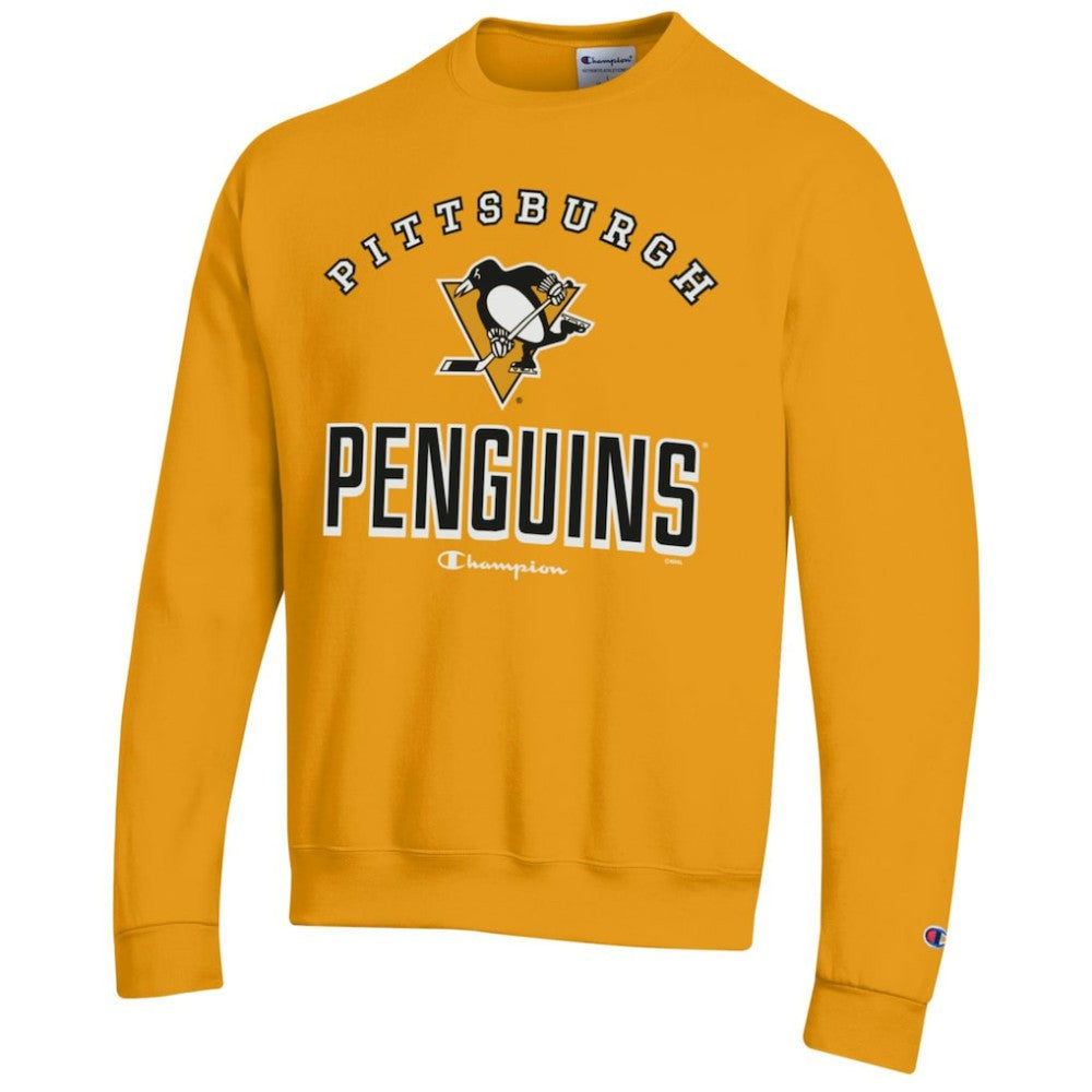 Pittsburgh Penguins Champion Eco Powerblend Crewneck Sweatshirt - Gold - NHL 201078097