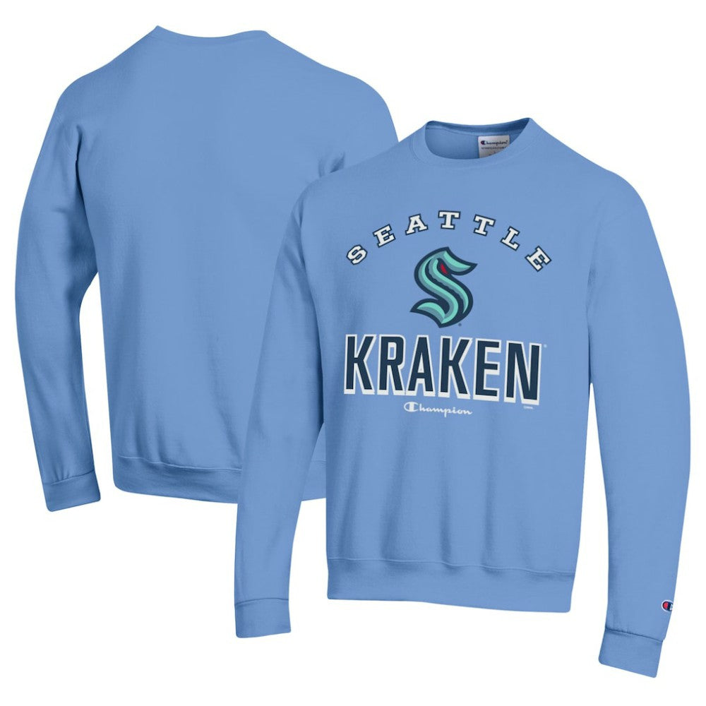 Seattle Kraken Champion Eco Powerblend Crewneck Sweatshirt - Light Blue - NHL 201078099