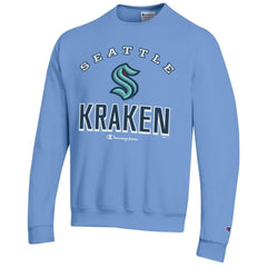 Seattle Kraken Champion Eco Powerblend Crewneck Sweatshirt - Light Blue - NHL 201078099
