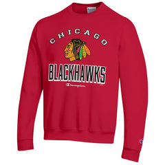 Chicago Blackhawks Champion Eco Powerblend Crewneck Sweatshirt - Red - NHL 201078111
