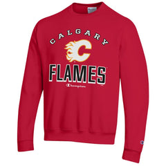 Calgary Flames Champion Eco Powerblend Crewneck Sweatshirt - Red - NHL 201078112