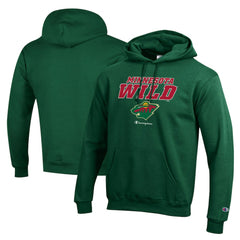 Minnesota Wild Champion Eco Powerblend Pullover Hoodie - Hunter Green - NHL 201078114