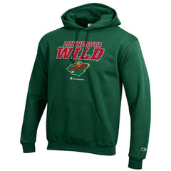 Minnesota Wild Champion Eco Powerblend Pullover Hoodie - Hunter Green - NHL 201078114