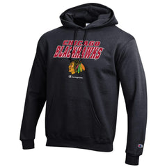 Chicago Blackhawks Champion Eco Powerblend Pullover Hoodie - Black - NHL 201078115