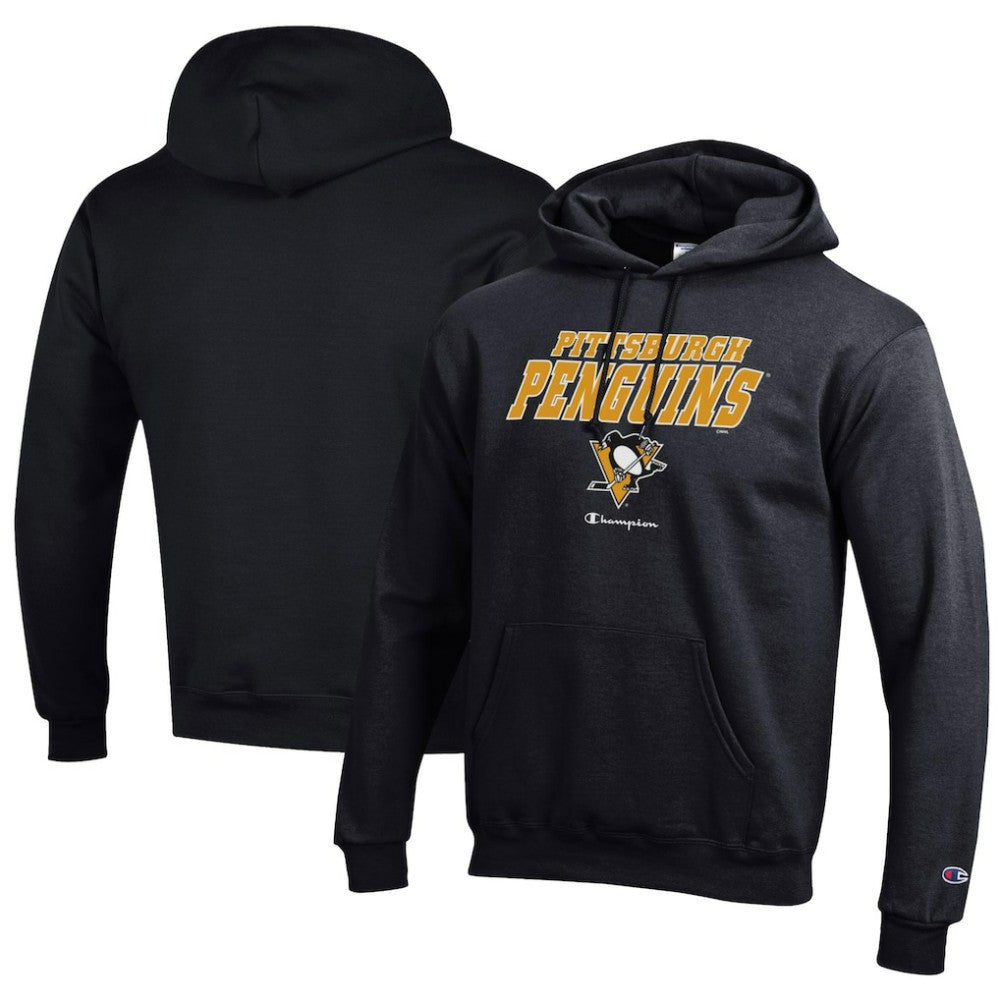 Pittsburgh Penguins Champion Eco Powerblend Pullover Hoodie - Black - NHL 201078123