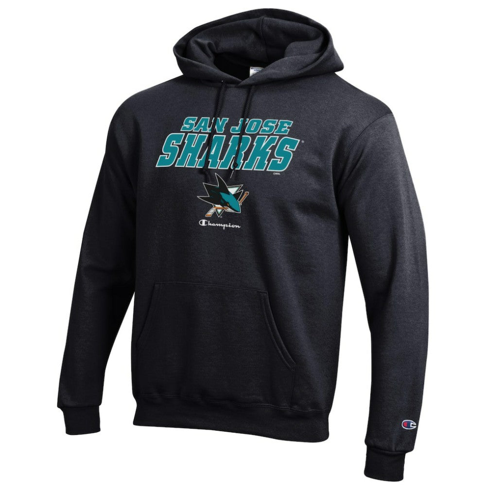 San Jose Sharks Champion Eco Powerblend Pullover Hoodie - Black - NHL 201078124