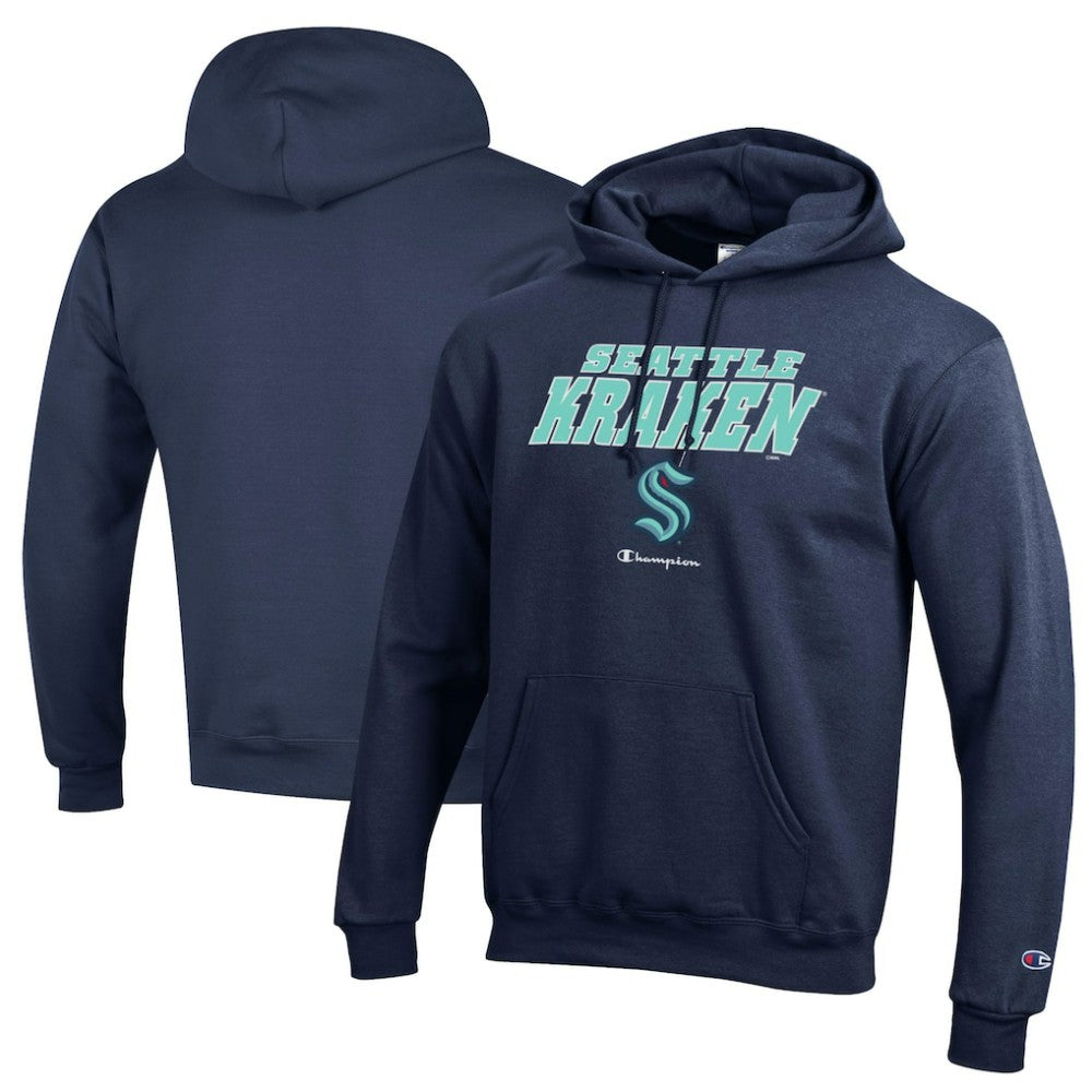 Seattle Kraken Champion Eco Powerblend Pullover Hoodie - Deep Sea Blue - NHL 201078125