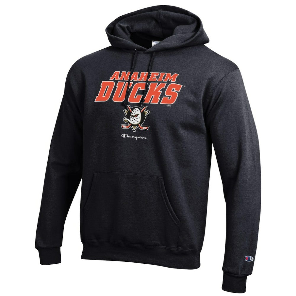 Anaheim Ducks Champion Eco Powerblend Pullover Hoodie - Black - NHL 201078133
