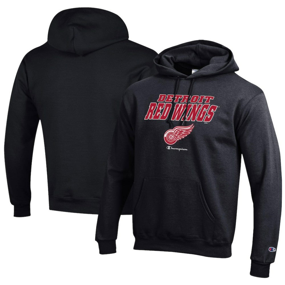 Detroit Red Wings Champion Eco Powerblend Pullover Hoodie - Black - NHL 201078136