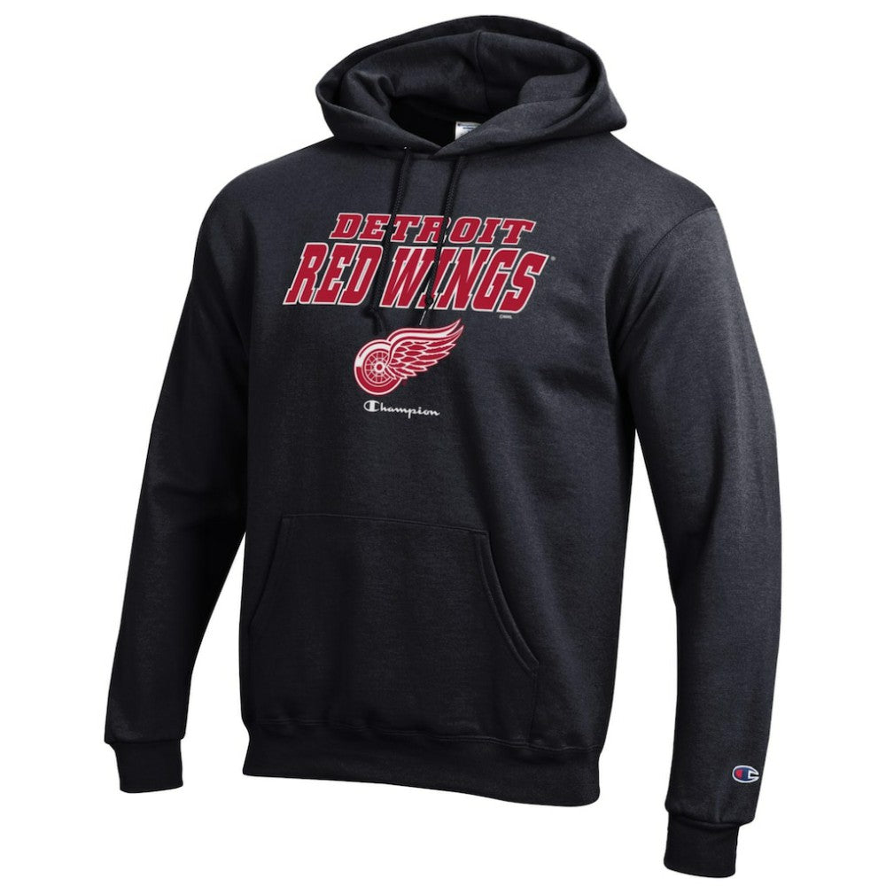 Detroit Red Wings Champion Eco Powerblend Pullover Hoodie - Black - NHL 201078136