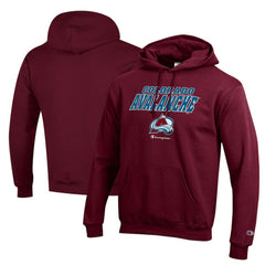 Colorado Avalanche Champion Eco Powerblend Pullover Hoodie - Burgundy - NHL 201078137