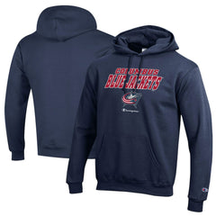 Columbus Blue Jackets Champion Eco Powerblend Pullover Hoodie - Navy - NHL 201078138