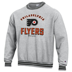 Philadelphia Flyers Champion Reverse Weave Yarn Dye Pullover Sweatshirt - Heather Gray - NHL 201078153