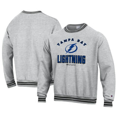 Tampa Bay Lightning Champion Reverse Weave Yarn Dye Pullover Sweatshirt - Heather Gray - NHL 201078158