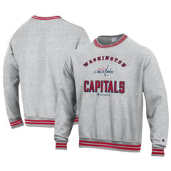 Washington Capitals Champion Reverse Weave Yarn Dye Pullover Sweatshirt - Heather Gray - NHL 201078160