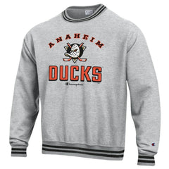 Anaheim Ducks Champion Reverse Weave Yarn Dye Pullover Sweatshirt - Heather Gray - NHL 201078163