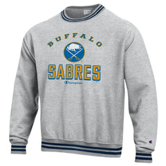 Buffalo Sabres Champion Reverse Weave Yarn Dye Pullover Sweatshirt - Heather Gray - NHL 201078166