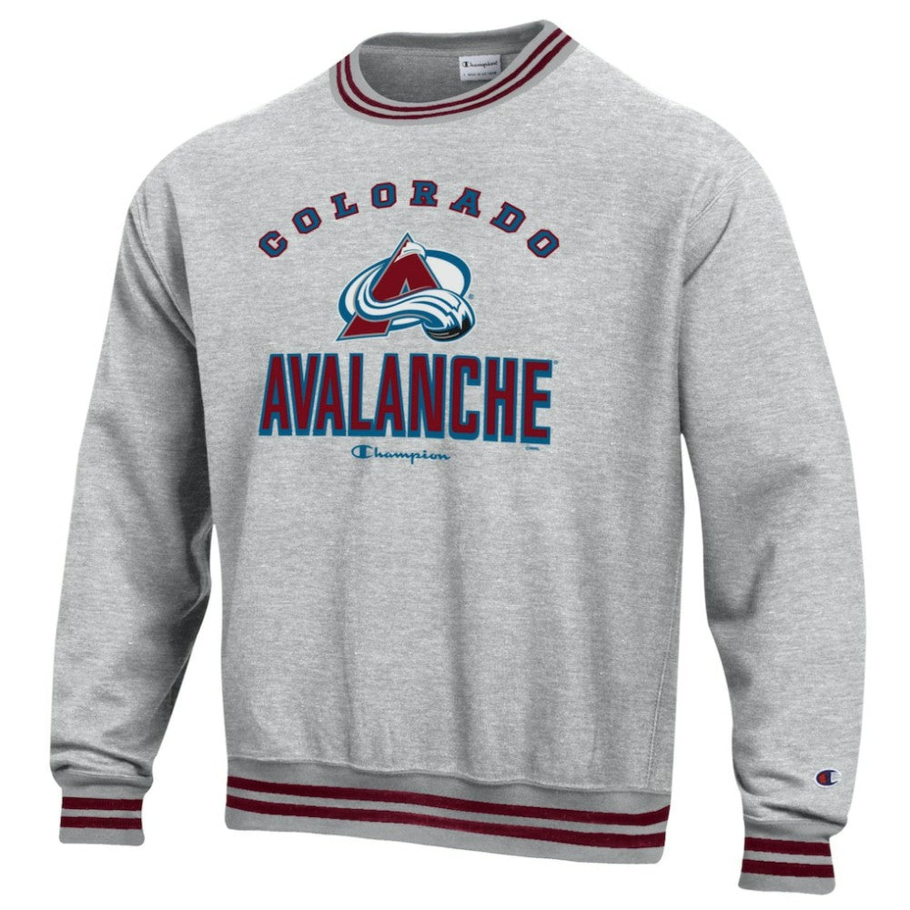 Colorado Avalanche Champion Reverse Weave Yarn Dye Pullover Sweatshirt - Heather Gray - NHL 201078170