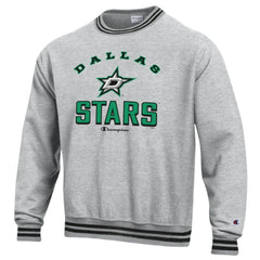 Dallas Stars Champion Reverse Weave Yarn Dye Pullover Sweatshirt - Heather Gray - NHL 201078172