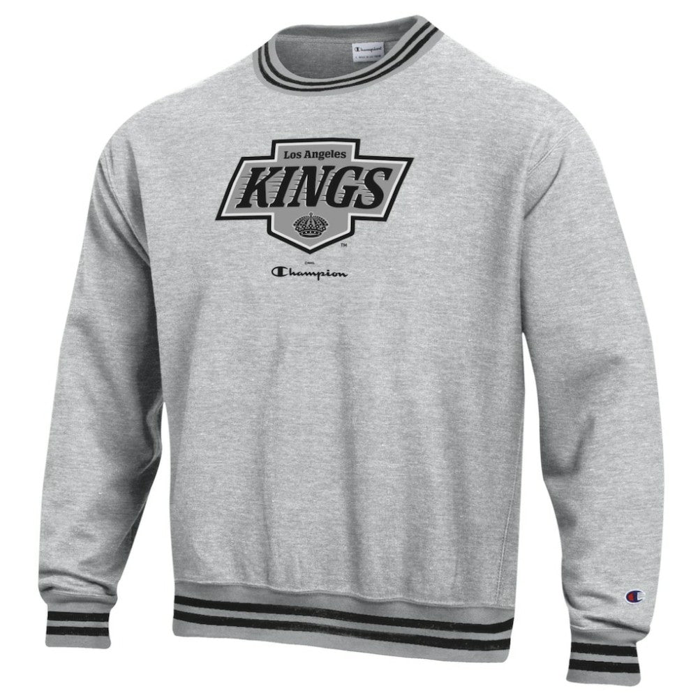 Los Angeles Kings Champion Reverse Weave Yarn Dye Pullover Sweatshirt - Heather Gray - NHL 201078176