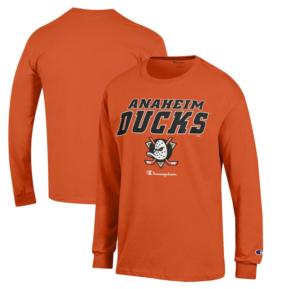 Anaheim Ducks Champion Long-Sleeve Jersey T-Shirt - Orange - NHL 201078210