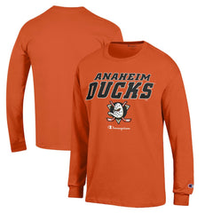 Anaheim Ducks Champion Long-Sleeve Jersey T-Shirt - Orange - NHL 201078210