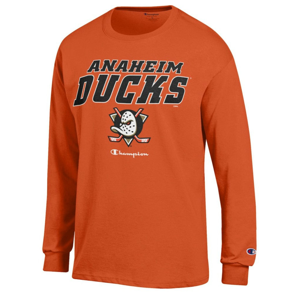 Anaheim Ducks Champion Long-Sleeve Jersey T-Shirt - Orange - NHL 201078210