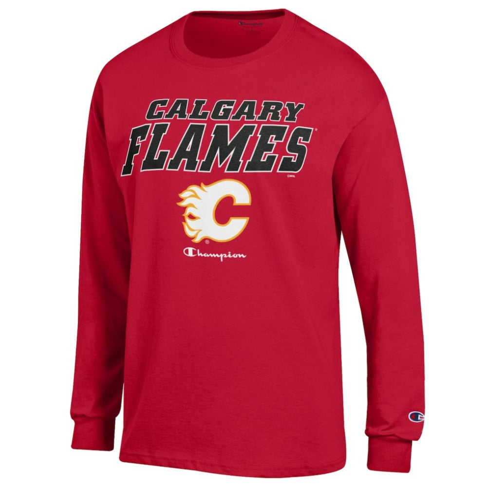 Calgary Flames Champion Long-Sleeve Jersey T-Shirt - Red - NHL 201078214