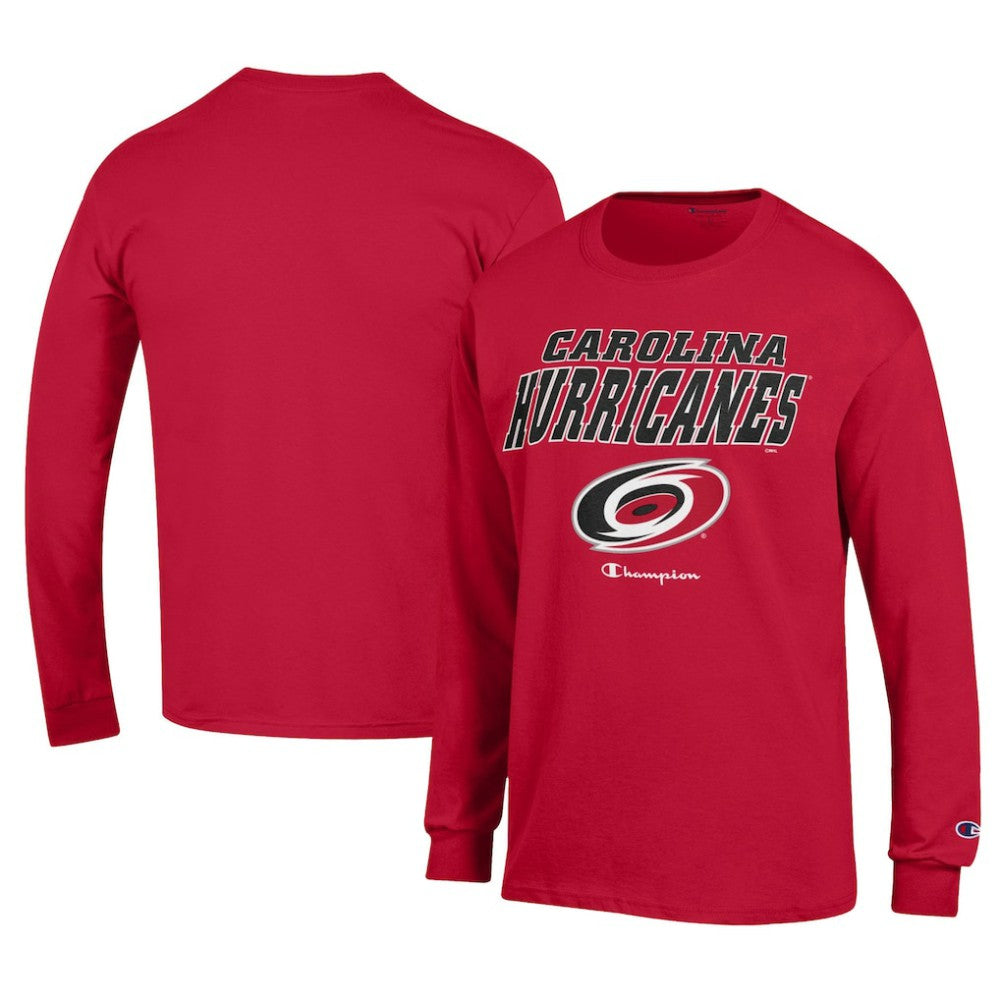 Carolina Hurricanes Champion Long-Sleeve Jersey T-Shirt - Red - NHL 201078215