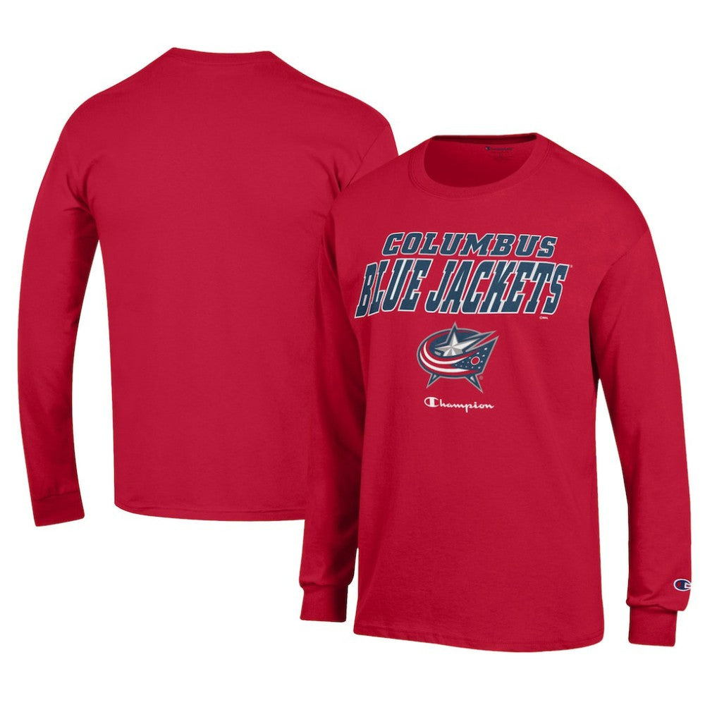 Columbus Blue Jackets Champion Long-Sleeve Jersey T-Shirt - Red - NHL 201078218