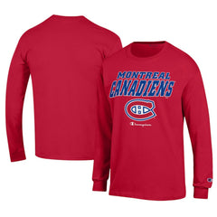 Montreal Canadiens Champion Long-Sleeve Jersey T-Shirt - Red - NHL 201078223