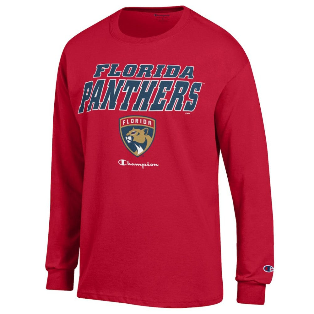 Florida Panthers Champion Long-Sleeve Jersey T-Shirt - Red - NHL 201078224