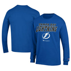 Tampa Bay Lightning Champion Long-Sleeve Jersey T-Shirt - Royal - NHL 201078226
