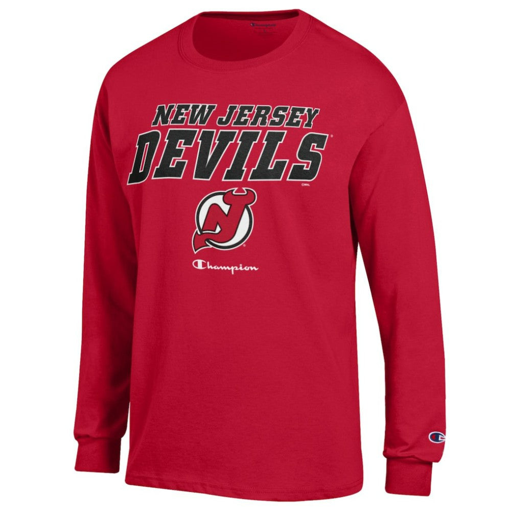 New Jersey Devils Champion Long-Sleeve Jersey T-Shirt - Red - NHL 201078230