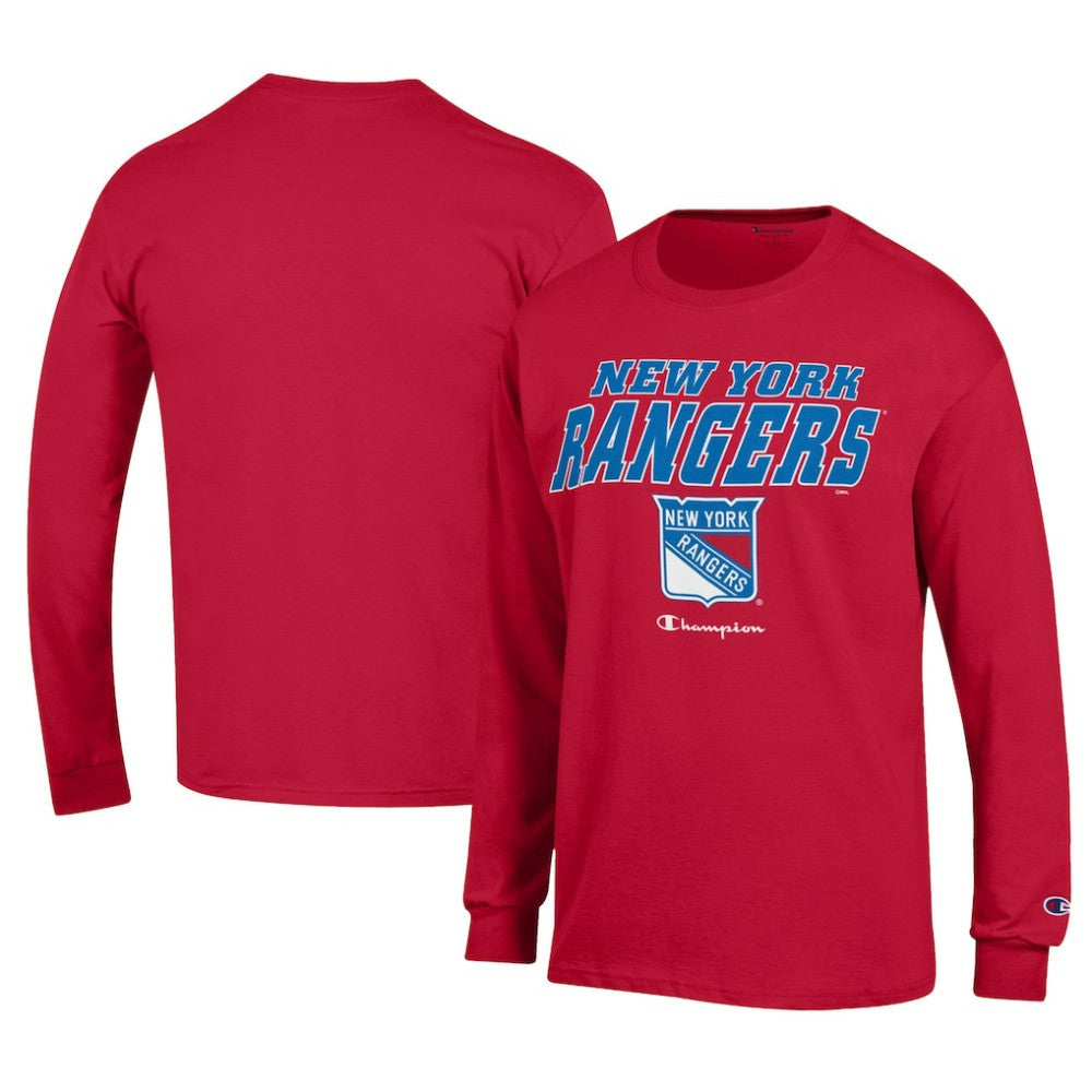 New York Rangers Champion Long-Sleeve Jersey T-Shirt - Red - NHL 201078232