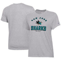 San Jose Sharks Champion Women's Core T-Shirt - Heather Gray - NHL 201078250