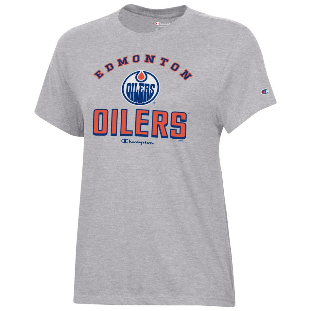 Edmonton Oilers Champion Women's Core T-Shirt - Heather Gray - NHL 201078269