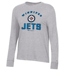 Winnipeg Jets Champion Women's Core Long Sleeve T-Shirt - Heather Gray - NHL 201078270