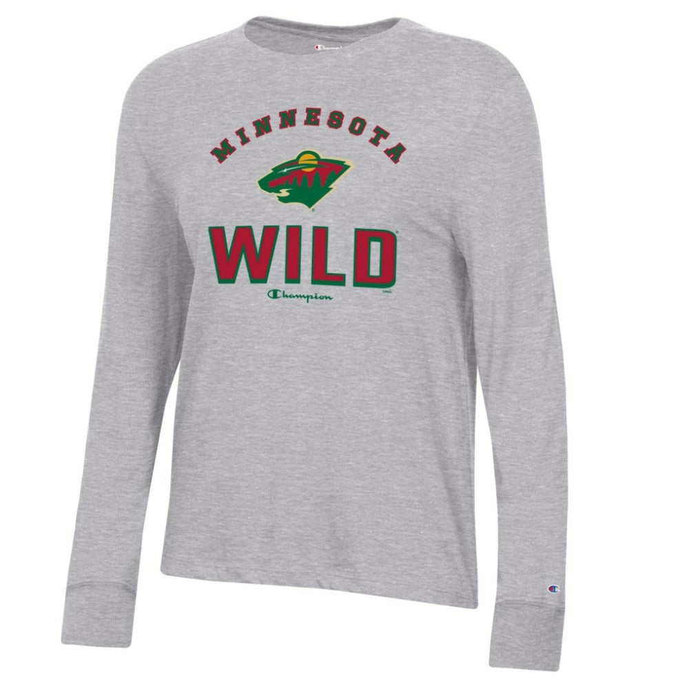 Minnesota Wild Champion Women's Core Long Sleeve T-Shirt - Heather Gray - NHL 201078271