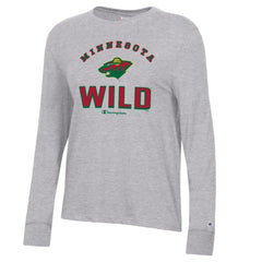 Minnesota Wild Champion Women's Core Long Sleeve T-Shirt - Heather Gray - NHL 201078271