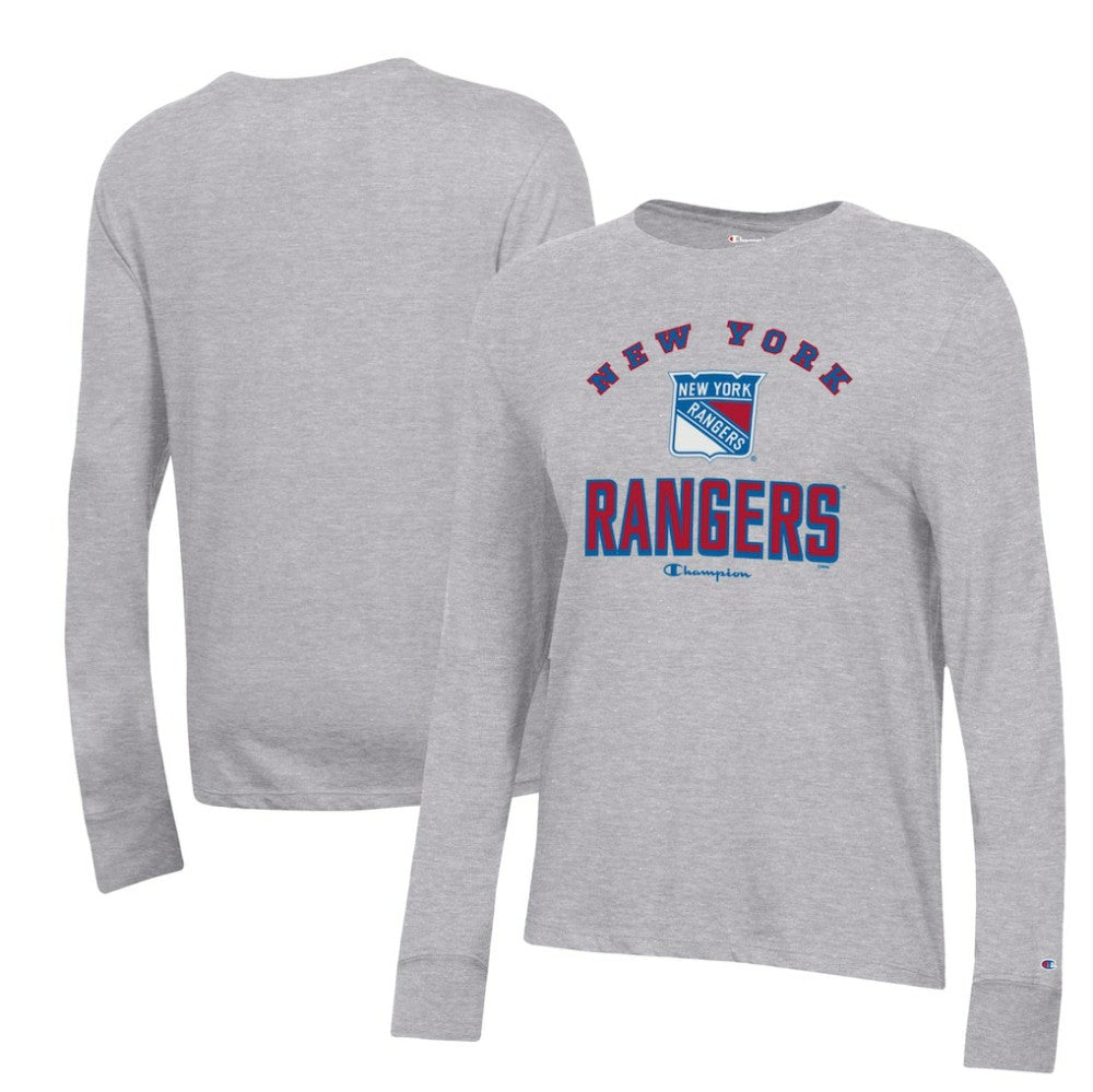 New York Rangers Champion Women's Core Long Sleeve T-Shirt - Heather Gray - NHL 201078276