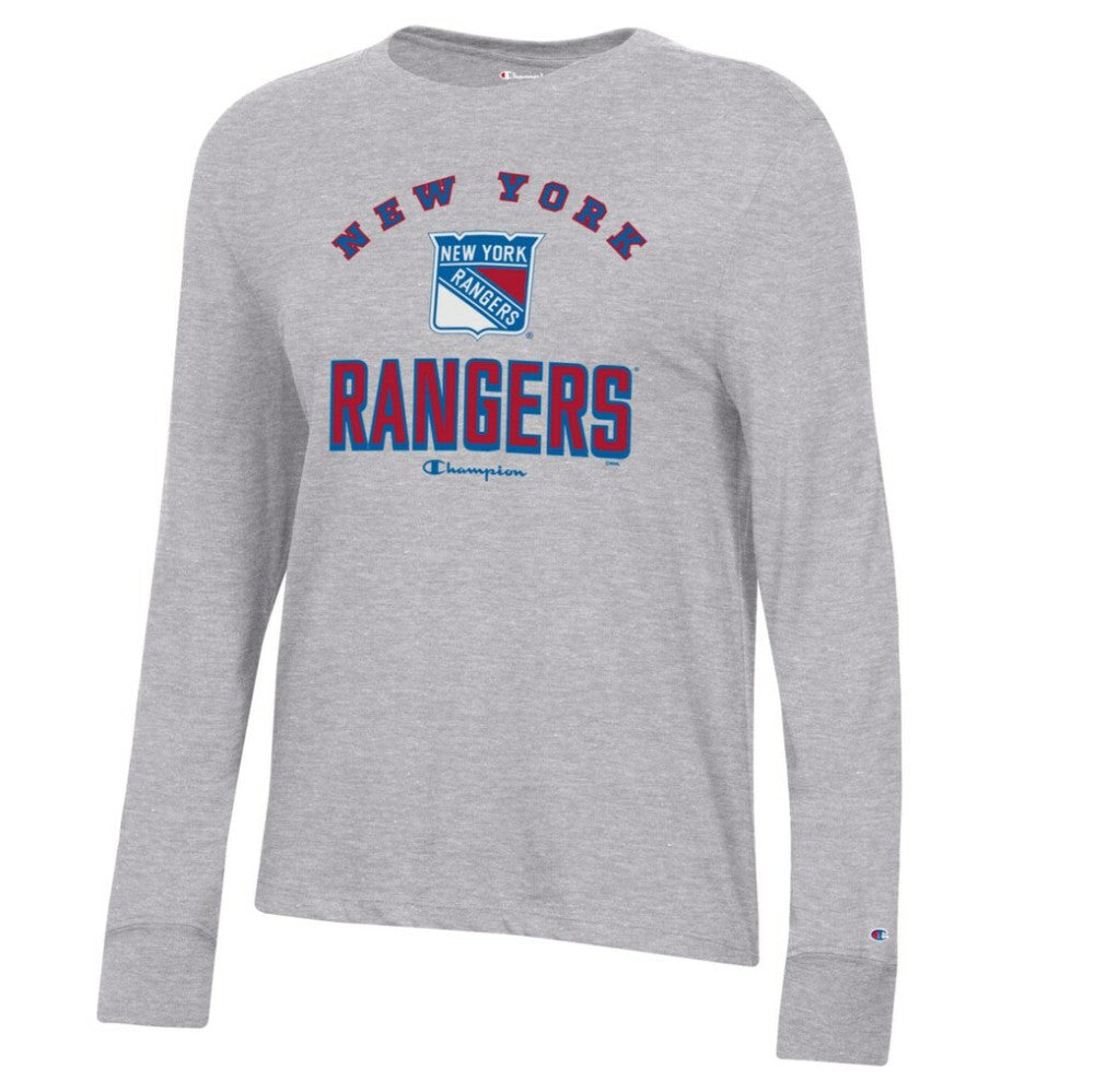 New York Rangers Champion Women's Core Long Sleeve T-Shirt - Heather Gray - NHL 201078276