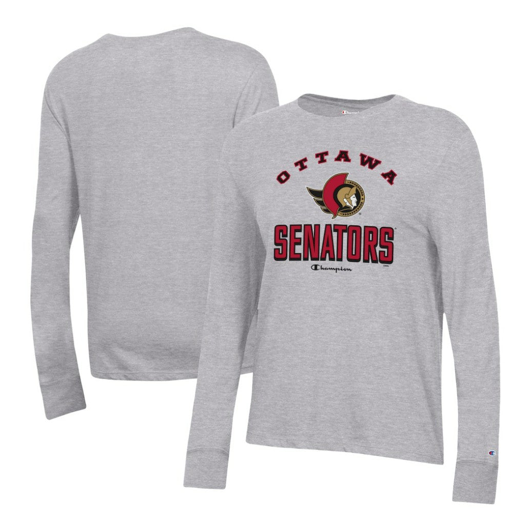 Ottawa Senators Champion Women's Core Long Sleeve T-Shirt - Heather Gray - NHL 201078277