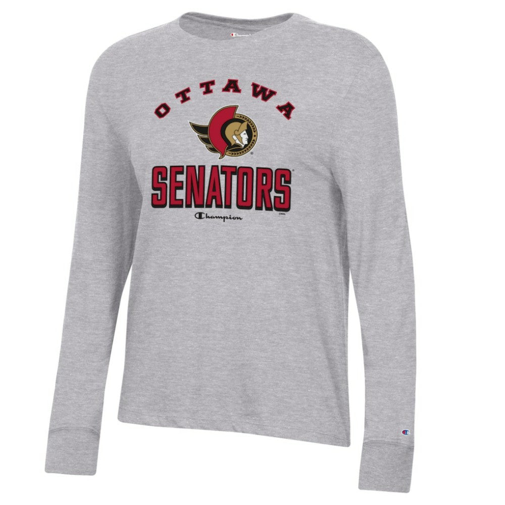 Ottawa Senators Champion Women's Core Long Sleeve T-Shirt - Heather Gray - NHL 201078277